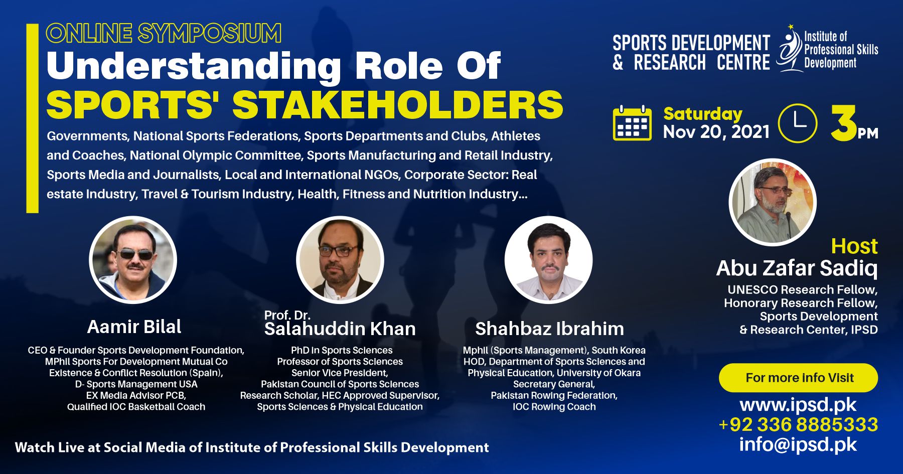 Understanding Role of Sports Stakeholder – Online Symposium