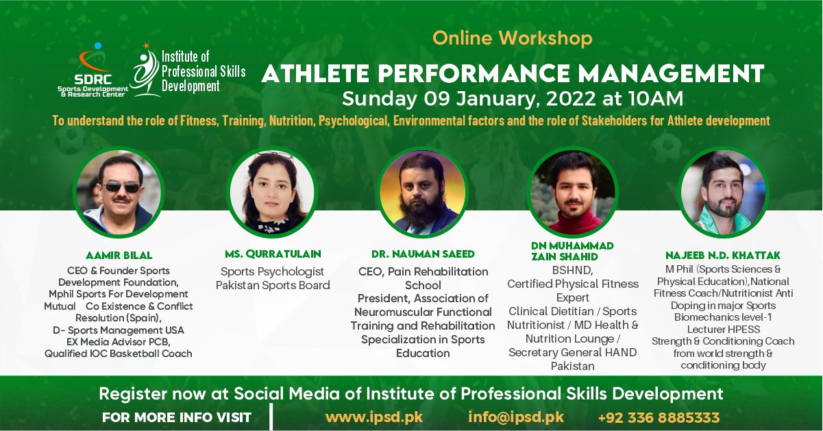 Athlete Performance Management – Online Workshop